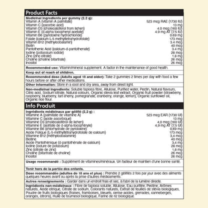 Herbaland Multivitamins for Adults Nutrition fact